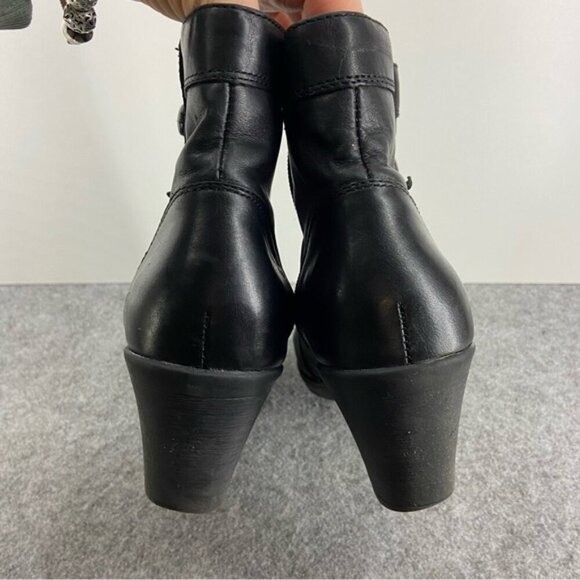 Clarks Gorgeous Black Leather Ankle Boots Women’s Size 9M - Picture 4 of 12